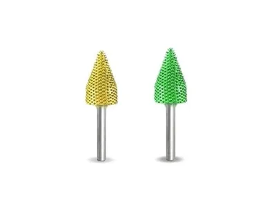ŠPIČATÝ VÁLEC-pr.9,5 mm,stopka3mm žltá SKLADOM